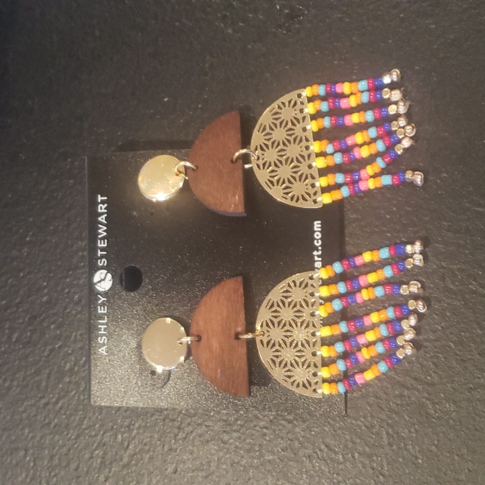 NWT Ashley Stewart Boho Style Earrings.